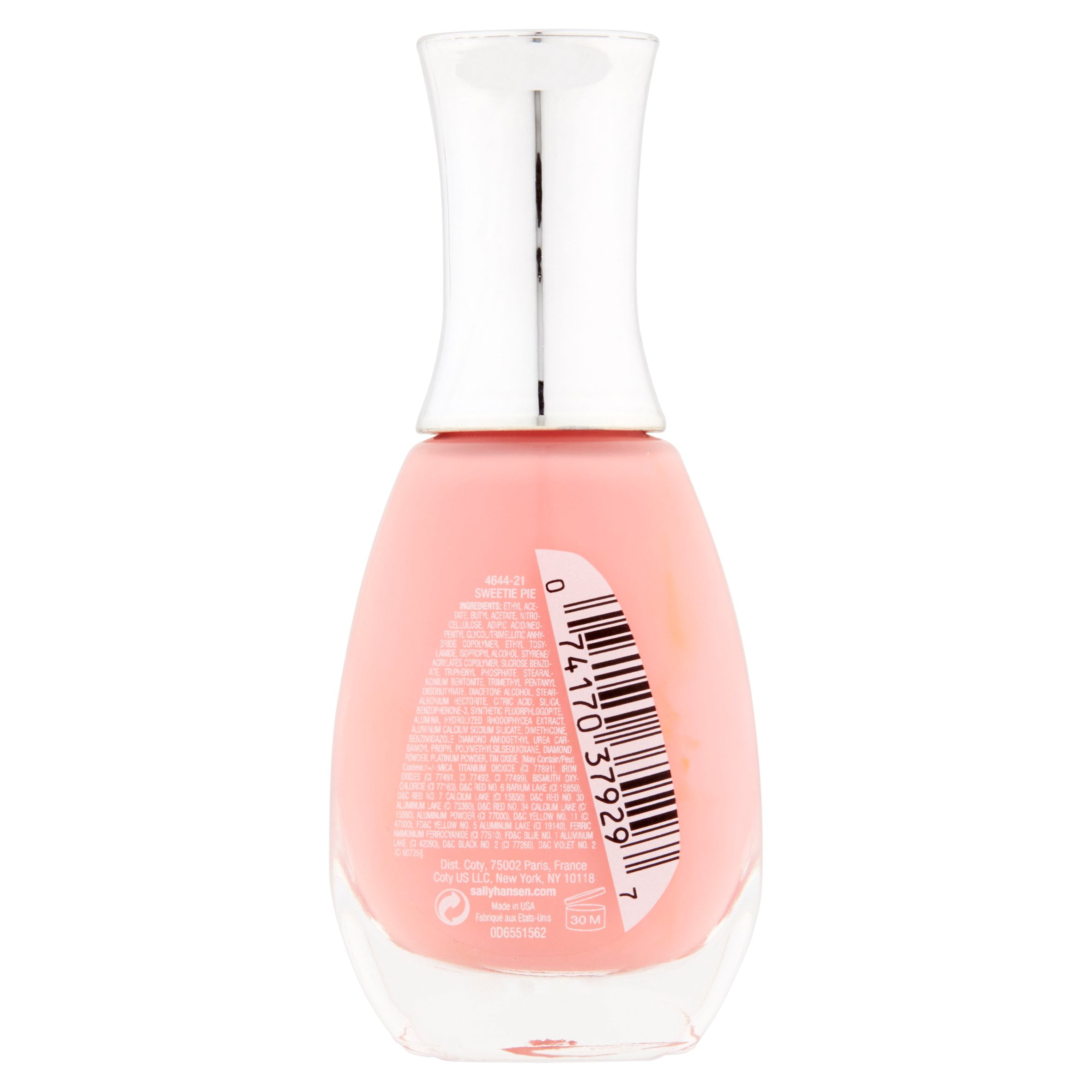 Sally Hansen Diamond Strength No Chip Nail Color, Sweetie Pie, 0.45 fl oz, No Chipping, Nail Polish, Color Nail Polish, At Home Nail Polish, No Breaking, Infused with Micro-Diamonds