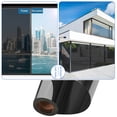 thumbnail image 3 of Moocorvic Window Film, One Way Window Film Day and Night, Mirror Effect Reflective Window Tint for Home Self Adhesive UV Sun Blocking Heat Glass Door Films(Black), 3 of 6