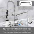 Rlietter Commercial Kitchen Faucet with PreRinse Sprayer,8inch