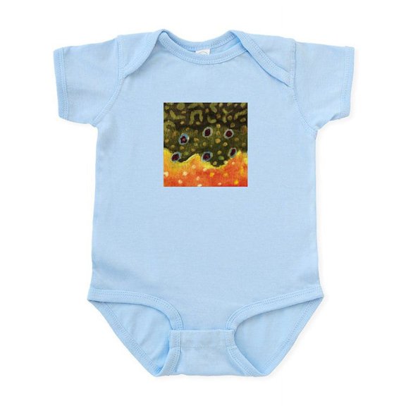 CafePress - Brook Trout Fly Fishing Infant Bodysuit - Baby Light Bodysuit, Size Newborn - 24 Months