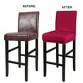 thumbnail image 4 of Unique Bargains Bar Stool Covers Counter Height Side Chair Slipcover Burgundy 1 Pc, 4 of 8