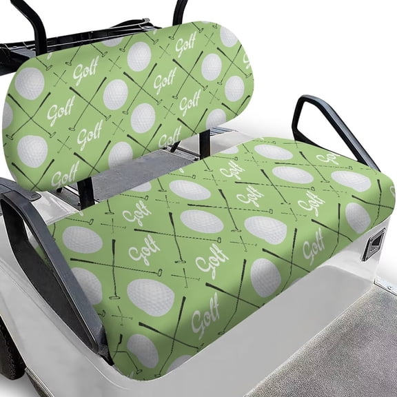 Garronmavis Golf Club Green Golf Cart Elastic Seat Covers Breathable Air Decor Interior Accessiores Comfort Golf Cart Replacement Seat Cover No Stapler Needed