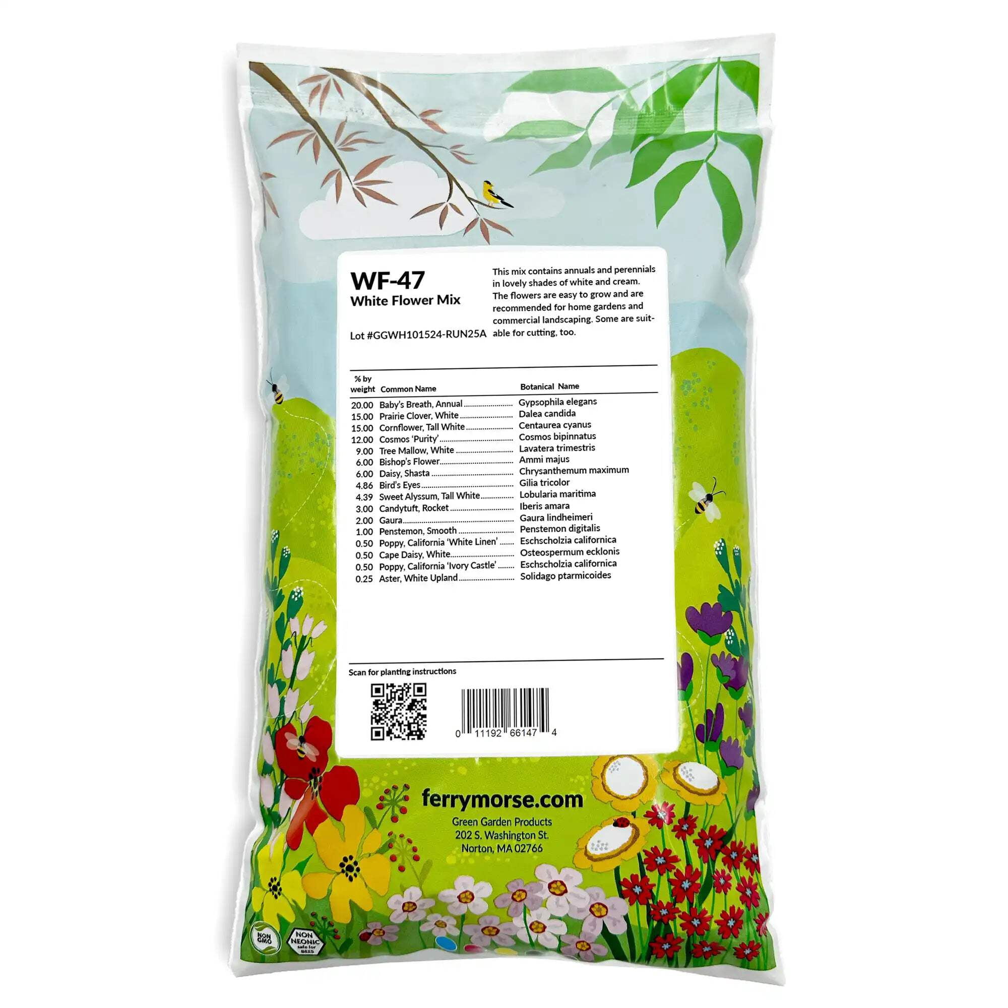 Ferry-Morse White Mix Bulk Flower Seeds, 1lb