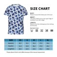 thumbnail image 2 of Wukai Blue Ink Flowers Youth Unisex Short Sleeve T-Shirt for Boys, Girls, Teens, and Kids-X-Small, 2 of 7