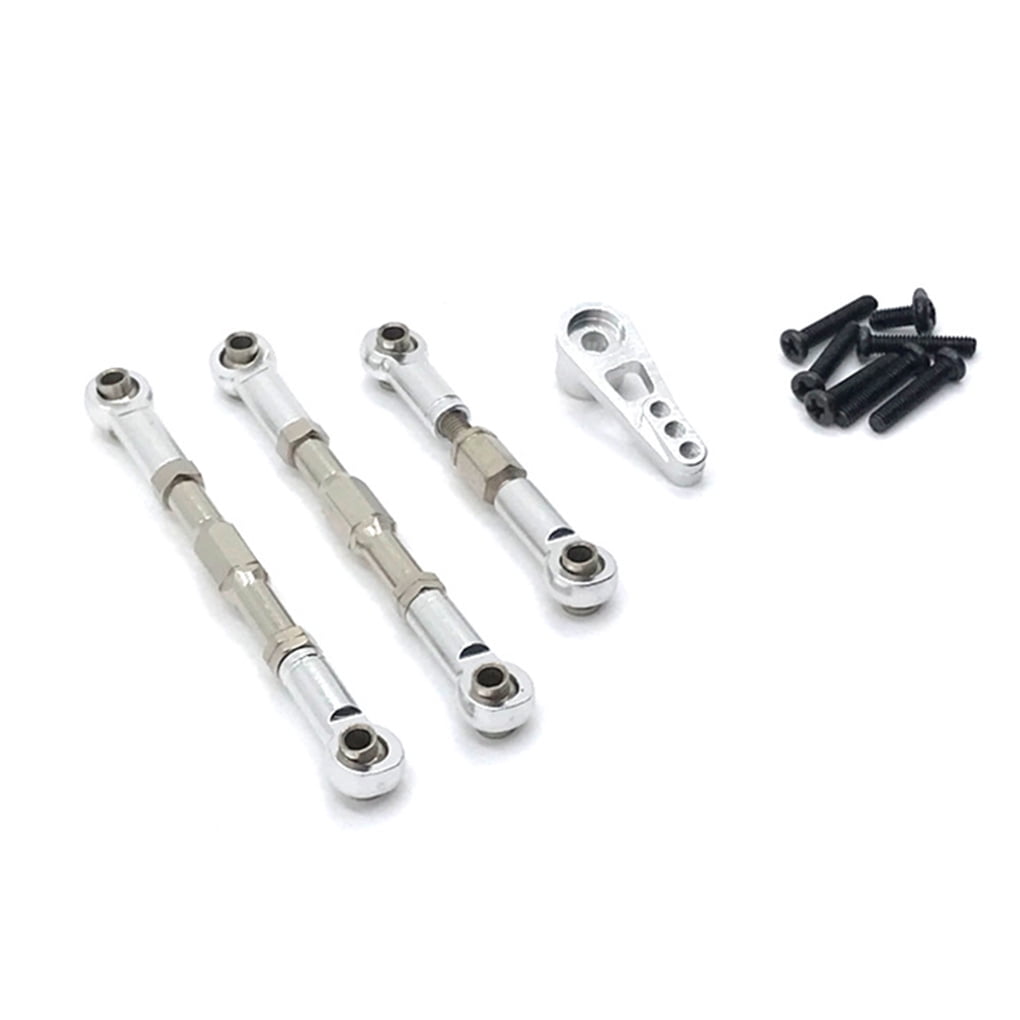 Barre de liaison de direction servo réglable en alliage d'aluminium, barre de liaison de direction RC pour crawler RC 1/10, barre de traction de style hydraulique anodisée CNC avec (90-96mm