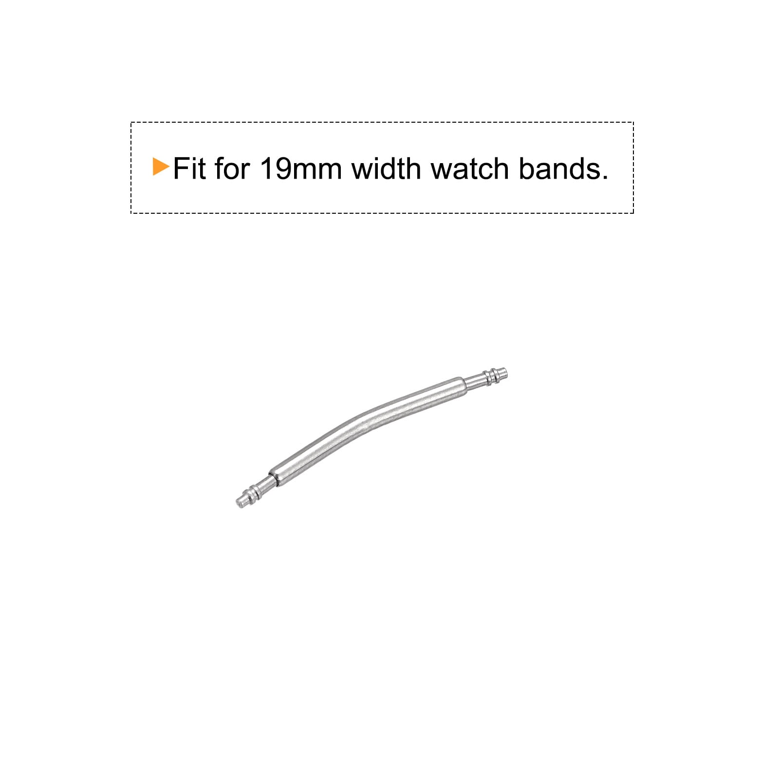 Unique Bargains Curved Spring Bar Made of Stainless Steel for Watch Band Link Pin 19mm