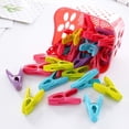 thumbnail image 4 of Coloured Plastic Clothes Pegs, Resistant To Atmospheric Agents, Multi-Functional Windproof Clothespins For Travel, Strong Grip (Pink, 30Pcs), 4 of 8