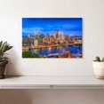 thumbnail image 2 of Elephant Stock Pittsburgh Blue Hour Wall Art - Horizontal Canvas Wall Art - Living Room Wall Decor - City Canvas - Blue And Orange Decor - 12" x 8", 2 of 8