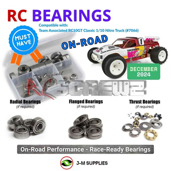 RCScrewZ Metal Shielded Bearings asc152b for Team Associated RC10GT Classic 1/10 Nitro (7066) | SET