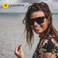 thumbnail image 6 of Vonzipper Sunglasses Dipstick Black Smoke Satin with Wildlife Vintage Grey, 6 of 8
