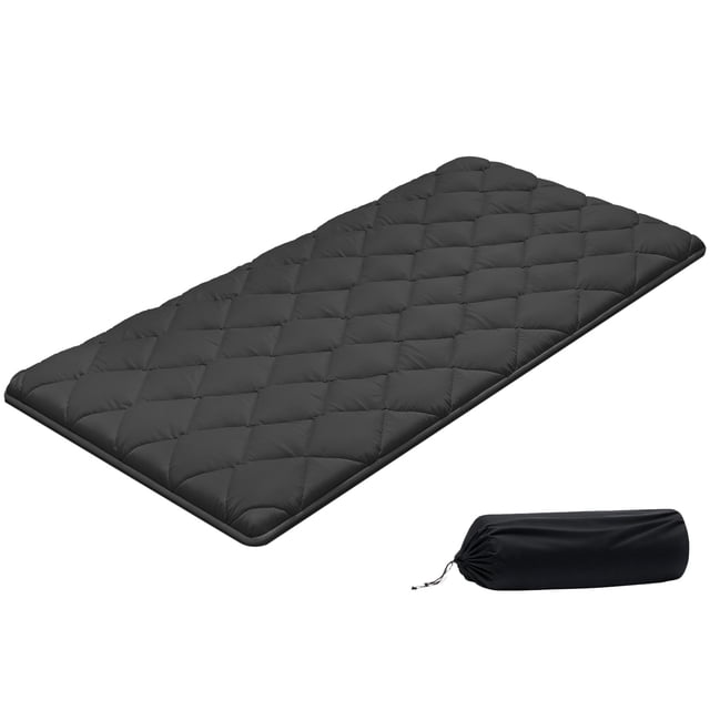 Esterilla Tatami Japonesa VEVOR, Colchón Tatami Japonés Plegable Tamaño Individual, Colchón Futón con Bolsa de Almacenamiento y Cierre, Esterilla de Suelo de 9 Capas, 80 x 39 x 3.5 pulgadas, Negro