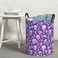 thumbnail image 6 of Sikiie Skull Rainbow Mushroom Print Round Dirty Clothes Basket, Waterproof Standing Foldable Storage Basket, for Laundry Room, Bedroom, Bathroom Storage-Small, 6 of 6