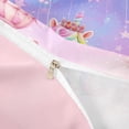 thumbnail image 4 of Erosebridal Colorful Cartoon Unicorn Girls Queen Duvet Cover Set,Pink Hot Air Balloon Bedding For Kids,Reversible Pink 3-Piece,No Comforter, 4 of 6