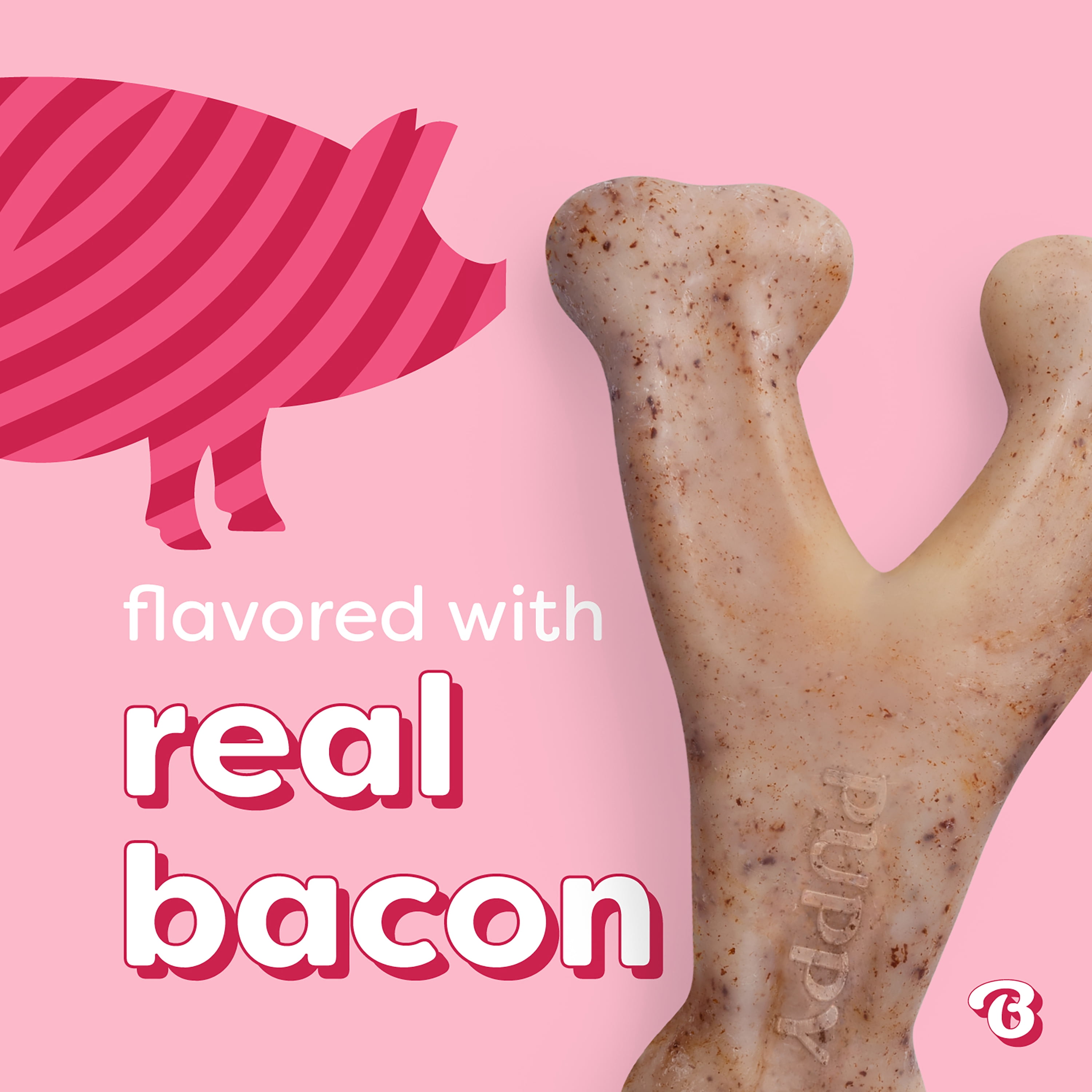 Benebone Essentials Puppy 2-pack Wishbone & Dental Chew Bacon Tiny
