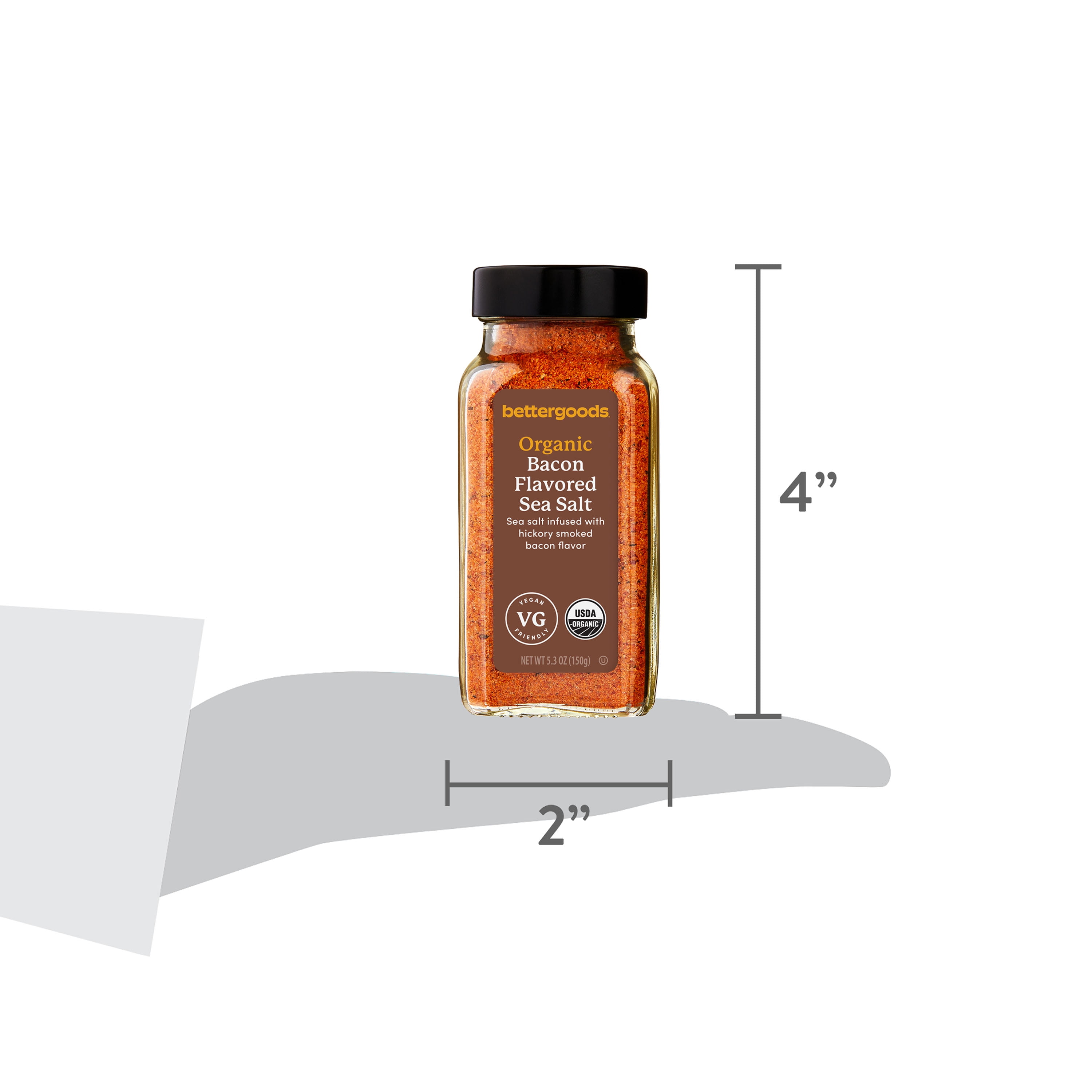 bettergoods Organic Bacon Flavored Sea Salt, 5.3 oz