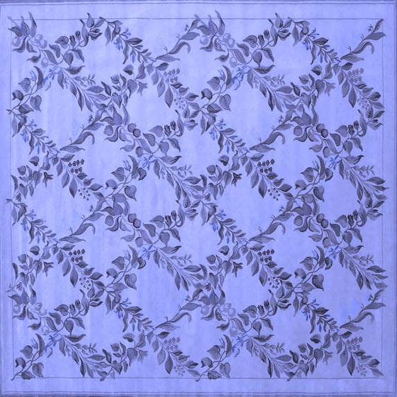 Ahgly Company Indoor Square Persian Blue Traditional Area Rugs, 5' Square