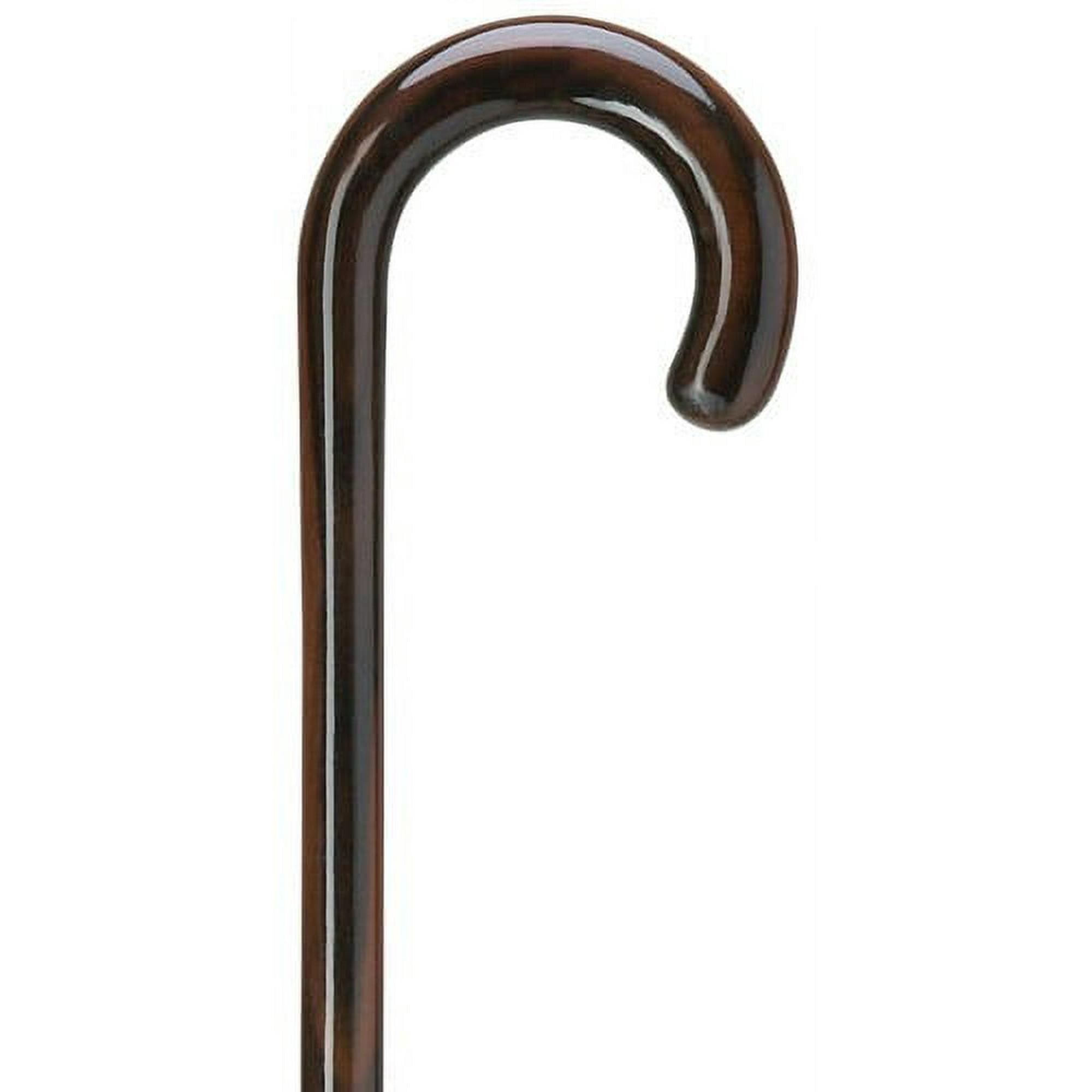 Walking Cane Men Genuine Ebony Wood Crook Handle Round Nose Handle Cane