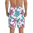 thumbnail image 3 of Kdxio Hawaiian Style Print Mens Sleep Shorts Bottoms Soft Comfy Pajama Wear Pants with Drawstring Pockets, 3 of 7