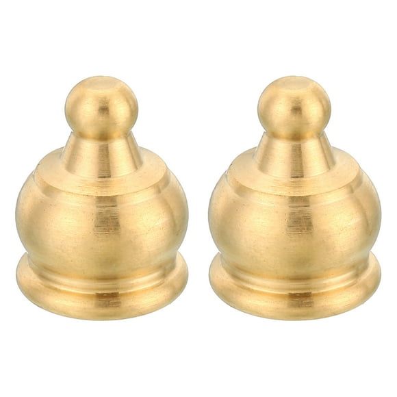 Unique Bargains M10 Thread Lamp Finial Cap Knob Brass Lamp Shade Harp Top Screw Caps Decoration Light Fixture 14.5x19mm 2 Pack