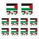 thumbnail image 2 of Etiqueta engomada de la bandera pegatinas pequeñas duraderas impermeables Palestina para eventos de desfile 10 Uds., 2 of 2