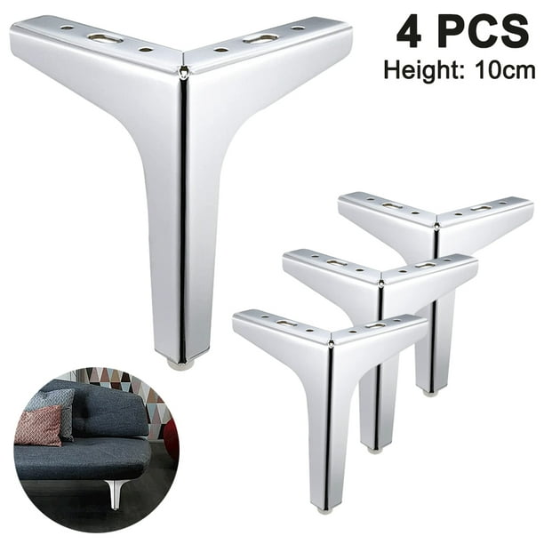 Patas de muebles de metal, 4 piezas de patas de mesa triangulares de diamante de metal, patas de gabinete, reemplazo de bricolaje para armario, sofá, estante de sofá Xemadio 221108-2