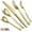 Gold, variant on Just Houseware Rose Gold Silverware Set 20 Pieces, Stainless Steel Flatware Set, Titanium Plating Cutlery Set, Knives Forks Spoons Service for 4