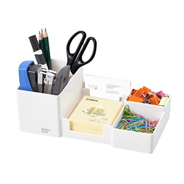 comix 6 components desk organizer,office desktop organizer,white desk