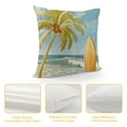 thumbnail image 4 of PRATYUS  Summer Beach Throw Pillow Covers Ocean Sun Seaside Palm Tree Decorative Pillow Cases Summer Cushion Covers for Couch Sofa Bed Home Decor 22x22in, 4 of 5