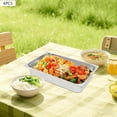 thumbnail image 5 of 4 Pack Hotel Pans with Lids Full Size, 4 inch Deep Stainless Steel Food Pan Steam Table Pan Set for Catering Buffet, 7.5L/1.98 Gal, 5 of 9