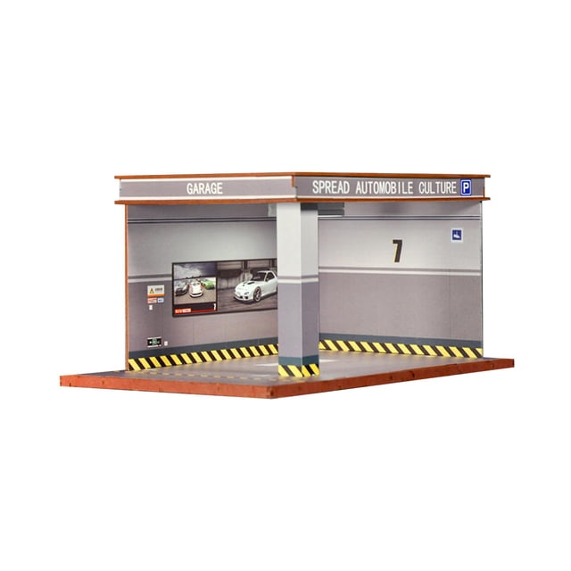 BELOVING 1/32 Diorama Car Parking Lot Display Case Layout Model Car Garage Home Decor B