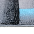 thumbnail image 6 of Emma + Oliver 5x7 Modern Cubist Olefin Accent Rug in Gradient Shades of Black, Gray and Blue with Natural Jute Backing, 6 of 7