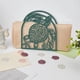 thumbnail image 5 of Servilletero de papel metálico con forma de tortuga verde para mesa, diseño de estrellas de mar y algas, 5 of 9