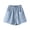 Light Blue, variant on Bxsruta Women's Cotton Shorts High Waist Loose Fit Elastic Waistband Wide Leg with Pockets for Summer Casual Lounge