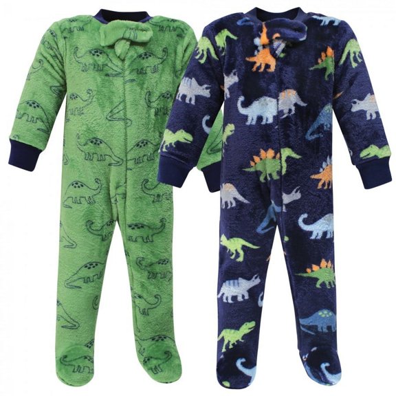 Hudson Baby Infant Boy Plush Sleep and Play, Dinosaurs, 0-3 Months