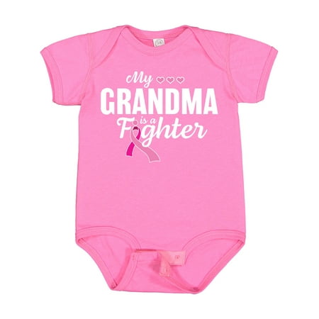 

Inktastic Breast Cancer Awareness My Grandma is a Fighter Gift Baby Boy or Baby Girl Bodysuit