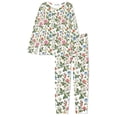 thumbnail image 5 of FOR U DESIGNS Vintage Flower 2PC Pajama Sets for Women Long Sleeve Tops and Pants Set Size M Jogger for Women with Pockets Sleepwear Tops for Women Jogger, 5 of 6