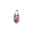 thumbnail image 1 of Justice Girls Tie Dye Ruffle Traje de baño de una pieza con top halter, Azul, 5, 1 of 1