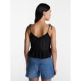 thumbnail image 3 of No Boundaries Lace Trim Peplum Tank, Women's XXS - XXL, 3 of 5