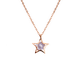 thumbnail image 3 of Collar de Mujer Dije de Estrella LuckyLy, Acero Inoxidable con Zirconia Cúbica, Modelo Cira rosa UNITALLA, 3 of 5