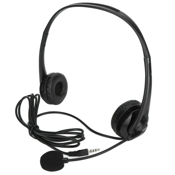 Auriculares binaurales con cable para PC, auriculares de servicio