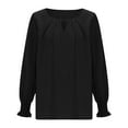 thumbnail image 6 of STETMN Women Long Sleeve Tops Pleated Keyhole Business Shirt Casual Dressy Fall Blouses, 6 of 6