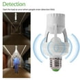 thumbnail image 3 of VONTER E27 Infrared PIR Induction Motion Sensor LED Light Bulb Holder 360° Sensor Detection Lamp Socket Switch AC110-220V, E26/E27 Auto On/Off, Indoor/Outdoor Yard Porch Patio Garage Garden, 1Pack, 3 of 8