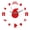 Red, variant on Fimosne Christmas Santa Claus Wall Clock Glow-in-the-dark Frameless Acrylic 3D Clock Silent Home Office Bedroom Living Room Digital Analog Clock Decoration