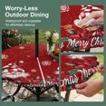 thumbnail image 3 of Round Outdoor Tablecloth with Umbrella Hole and Zipper, Red Gnomes Christmas Fitted Table Cover with Elastic Edge for 31-35 Inch, Snowflake Xmas Poinsettia Waterproof Patio Tablecoths for Picnic, 3 of 9