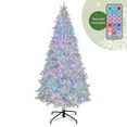 thumbnail image 3 of National Tree Company 9 ft Pre-Lit Crystal Pine Full Artificial Christmas Tree, 950 LED Lights, 2,234 Tips, Remote Control, 50+ Light Functions, Includes Stand, Silver, 3 of 8