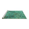 thumbnail image 2 of Ahgly Company Machine Washable Indoor Rectangle Persian Turquoise Blue Traditional Area Rugs, 8' x 10', 2 of 4