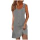 thumbnail image 1 of Camisón de poliéster para mujer, vestido de tirantes con cuello en V y botones para vacaciones de primavera y verano., 1 of 7