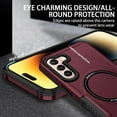 thumbnail image 3 of Magnetic Phone Case for Samsung Galaxy S22 Compatible with Magsafe, Military-Grade Shockproof Protective Case with Built-in Magnet Circle for Samsung Galaxy S22, MS Claret, 3 of 18