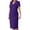 Purple, variant on 2025 Short Sleeve Churh Dresses for Women Plus Size V Neck Dress Casual Knee Lenght Business Office Pencil Dress