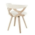 thumbnail image 2 of LumiSource White Washed Wood, Cream Fabric Gardenia Chair, 2 of 4